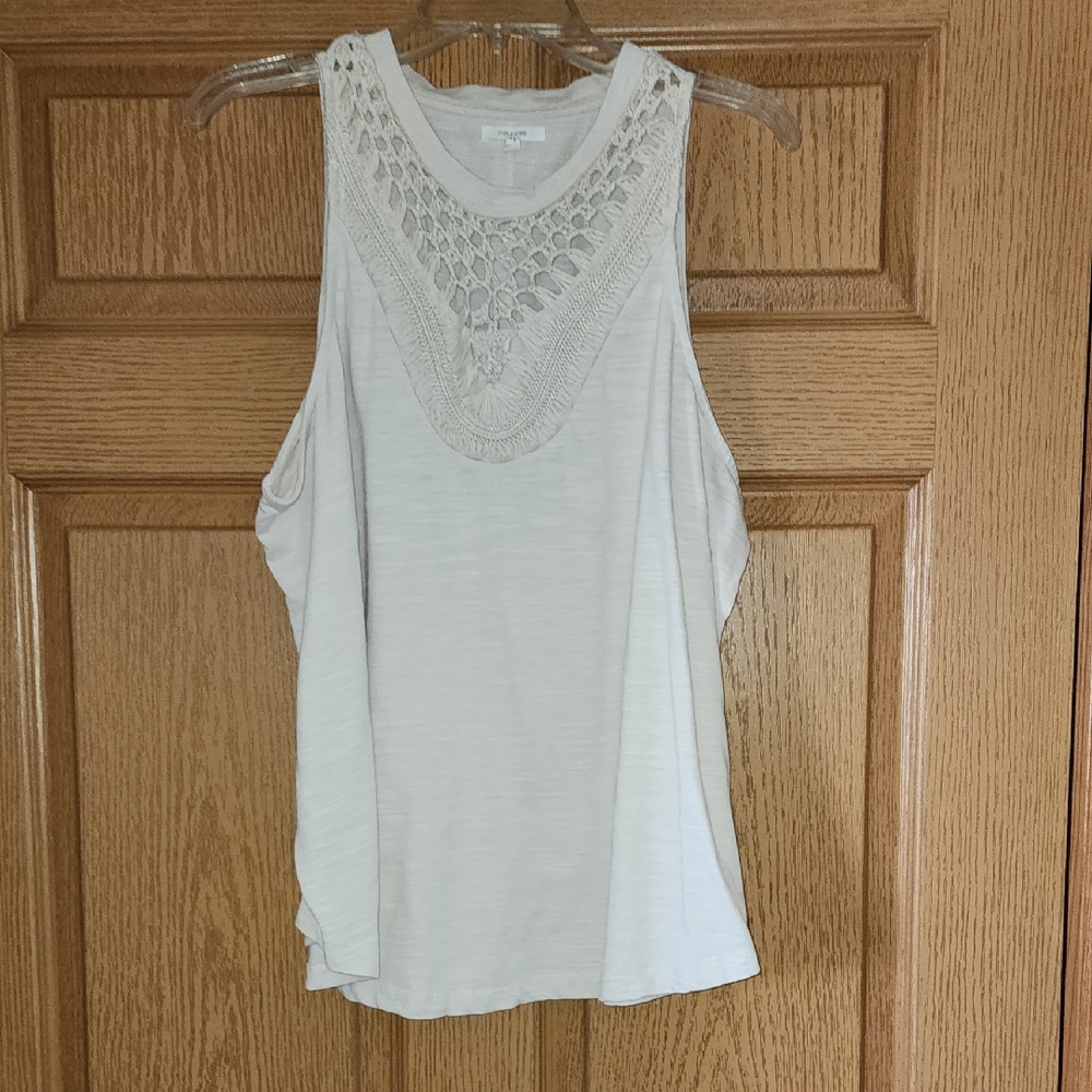 Maurices Cream Sleeveless Top